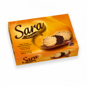 Sara Classic čajno pecivo s kakaovim preljevom 220g