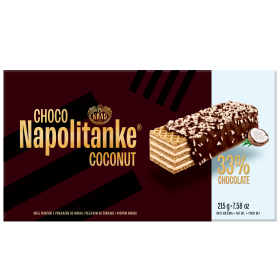Choco Napolitanke 215g Kokos